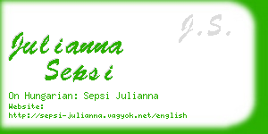 julianna sepsi business card